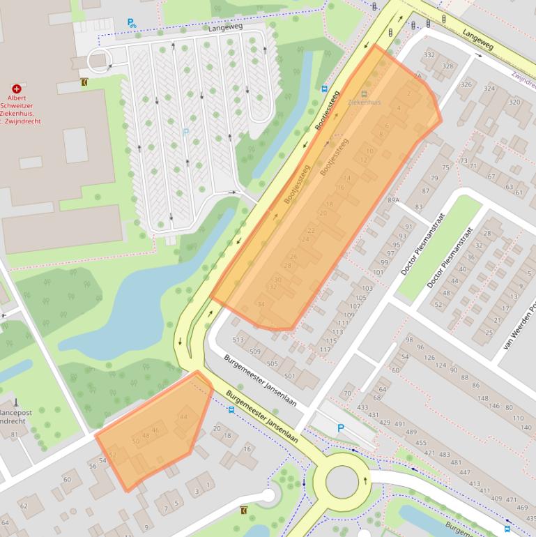 Kaart van postcodegebied 3331HB.