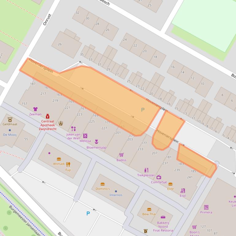 Kaart van postcodegebied 3331HG.