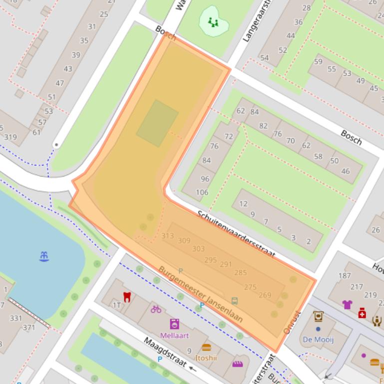 Kaart van postcodegebied 3331HJ.