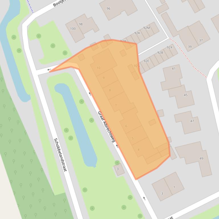 Kaart van postcodegebied 3331HP.