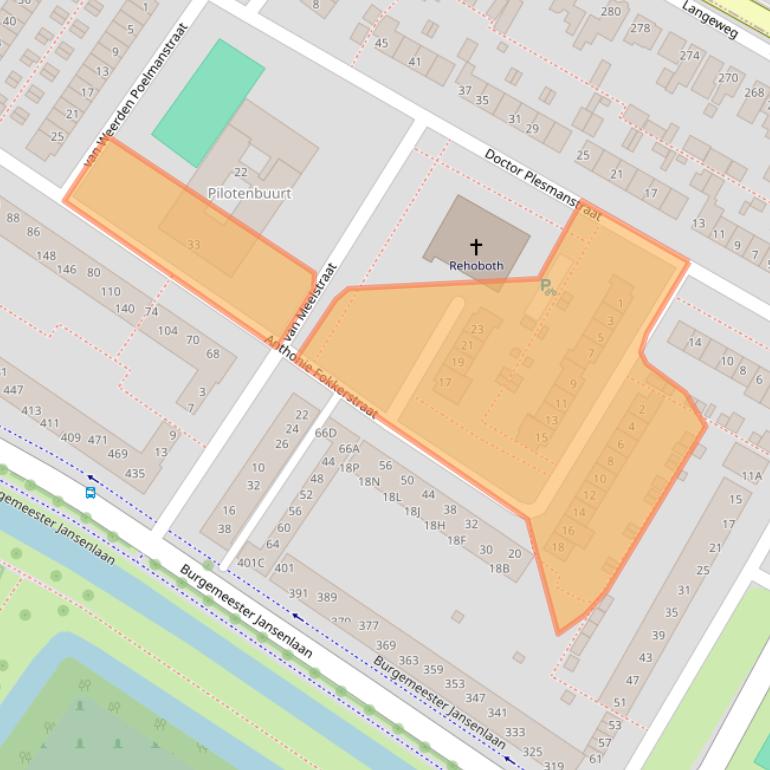 Kaart van postcodegebied 3331KA.