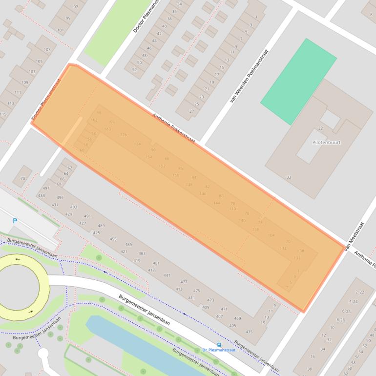 Kaart van postcodegebied 3331KC.