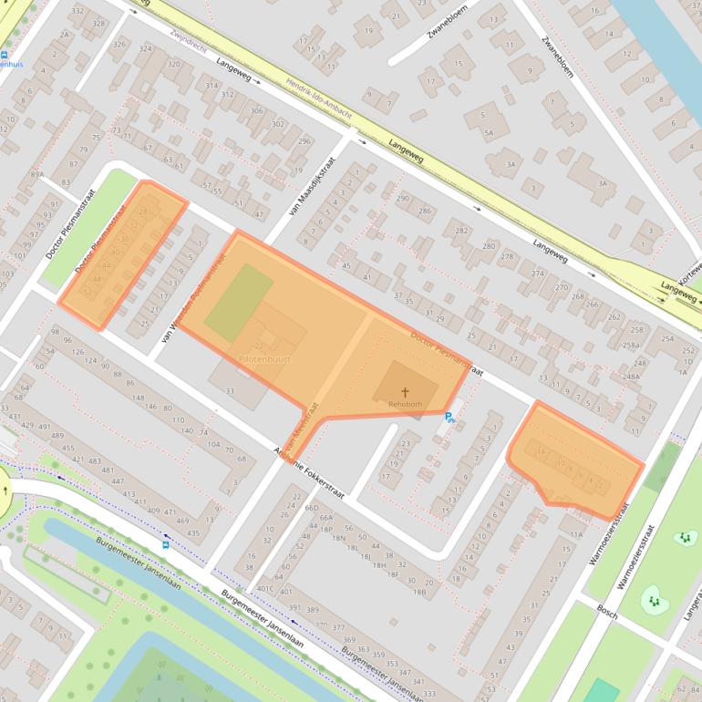 Kaart van postcodegebied 3331KH.