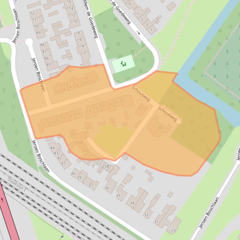 Kaart van postcodegebied 3331KN.