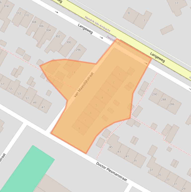 Kaart van postcodegebied 3331KP.