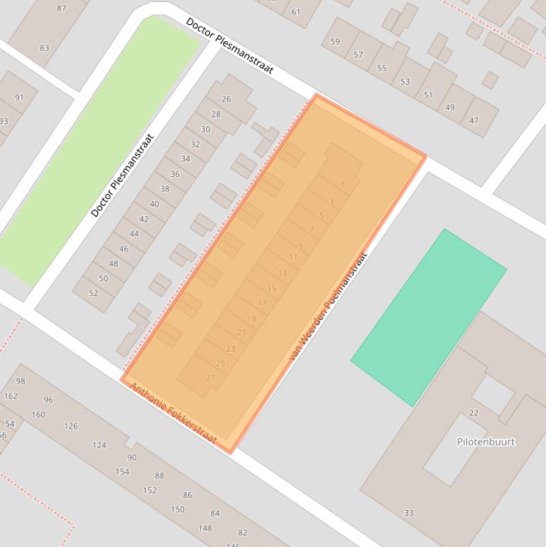 Kaart van postcodegebied 3331KS.