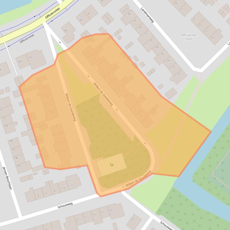 Kaart van postcodegebied 3331KT.