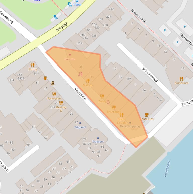 Kaart van postcodegebied 3331LE.