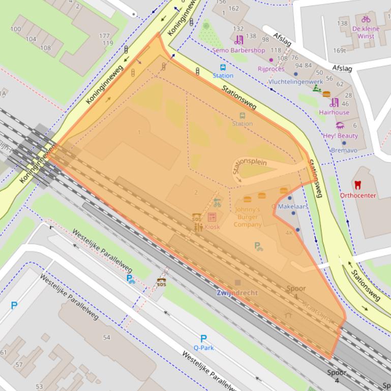 Kaart van postcodegebied 3331LL.