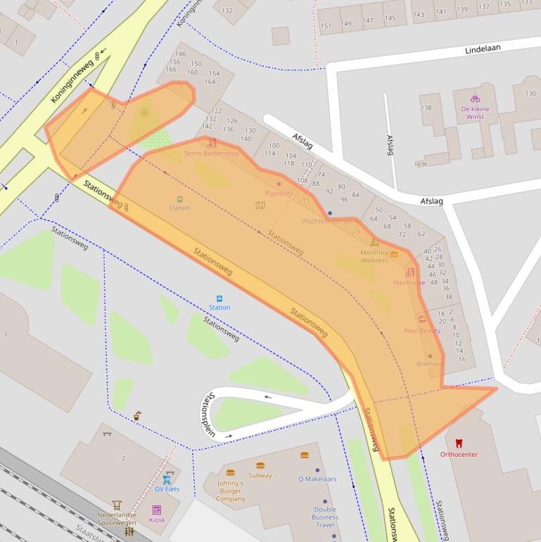 Kaart van postcodegebied 3331LM.