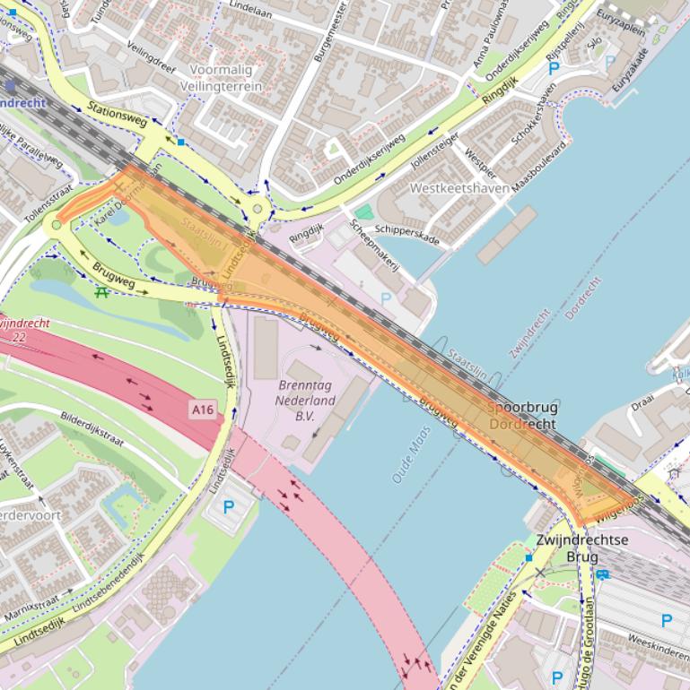 Kaart van postcodegebied 3331LN.