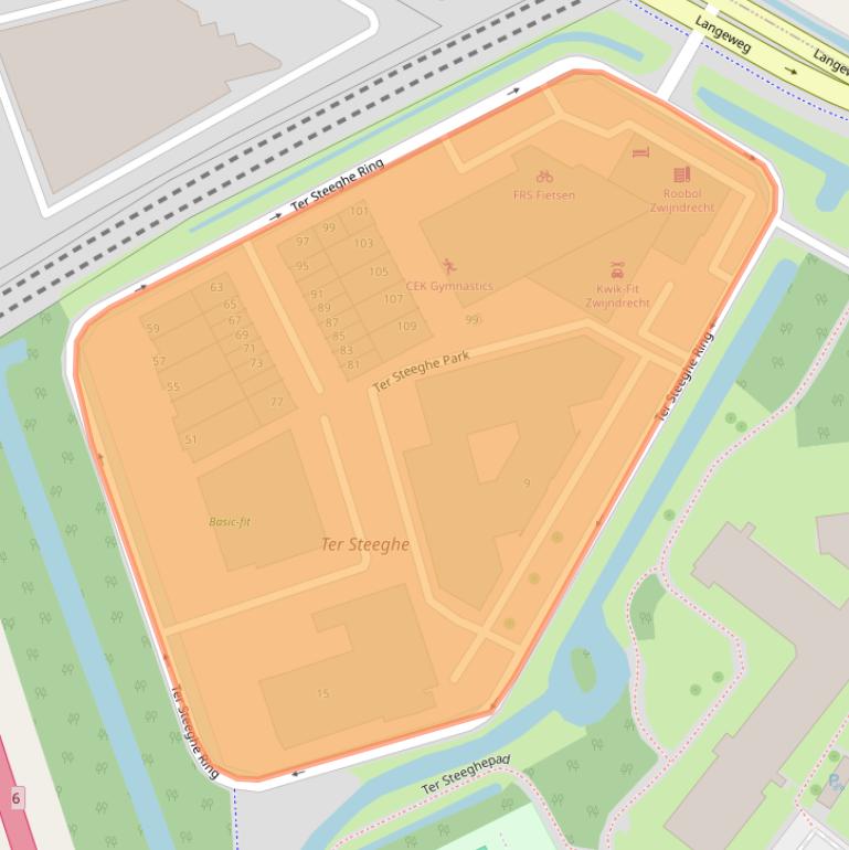 Kaart van postcodegebied 3331LX.