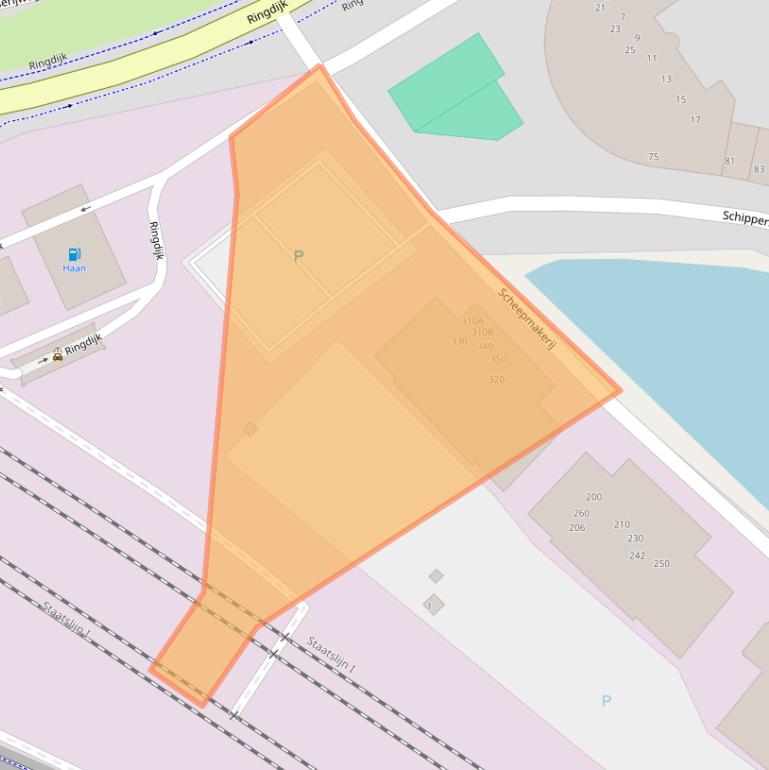 Kaart van postcodegebied 3331MC.