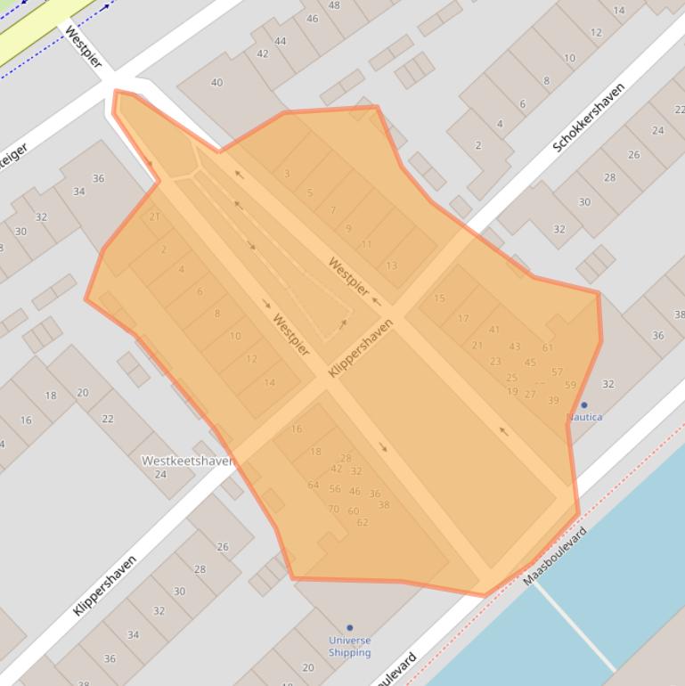 Kaart van postcodegebied 3331MK.