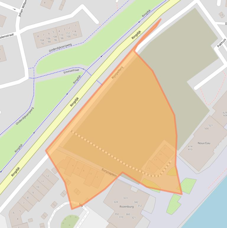 Kaart van postcodegebied 3331MP.