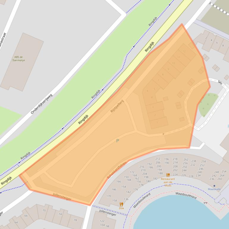 Kaart van postcodegebied 3331MR.