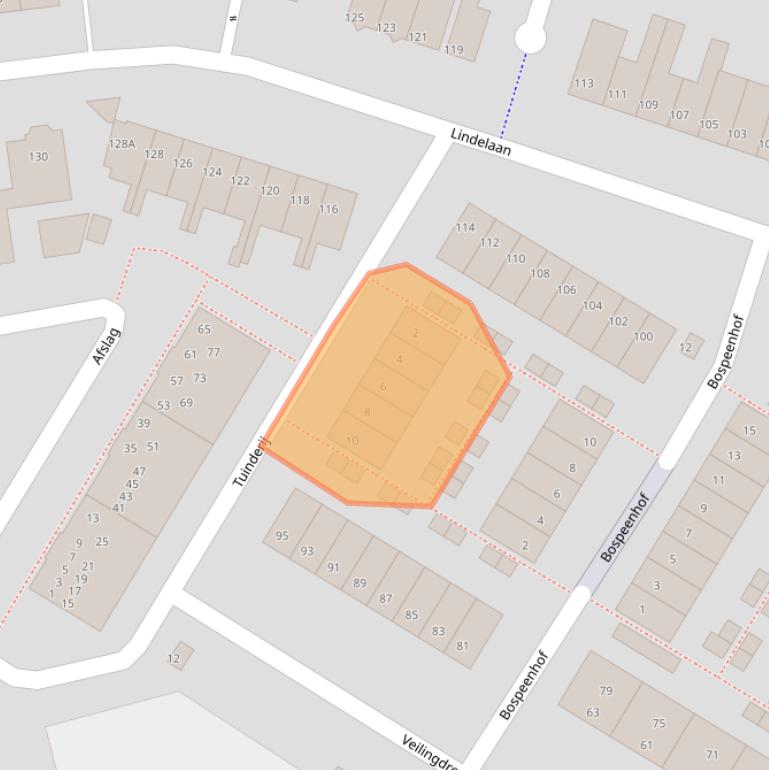 Kaart van postcodegebied 3331RD.