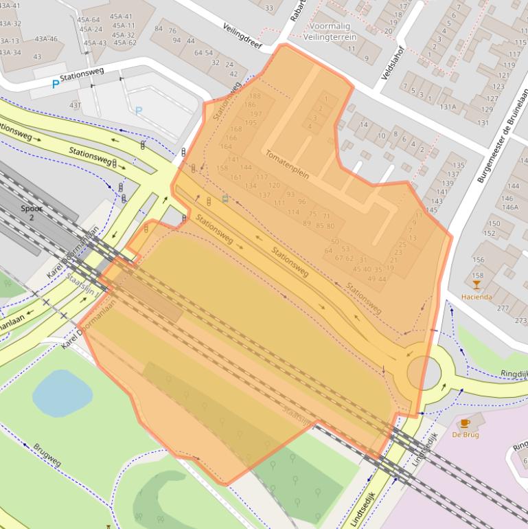 Kaart van postcodegebied 3331RK.