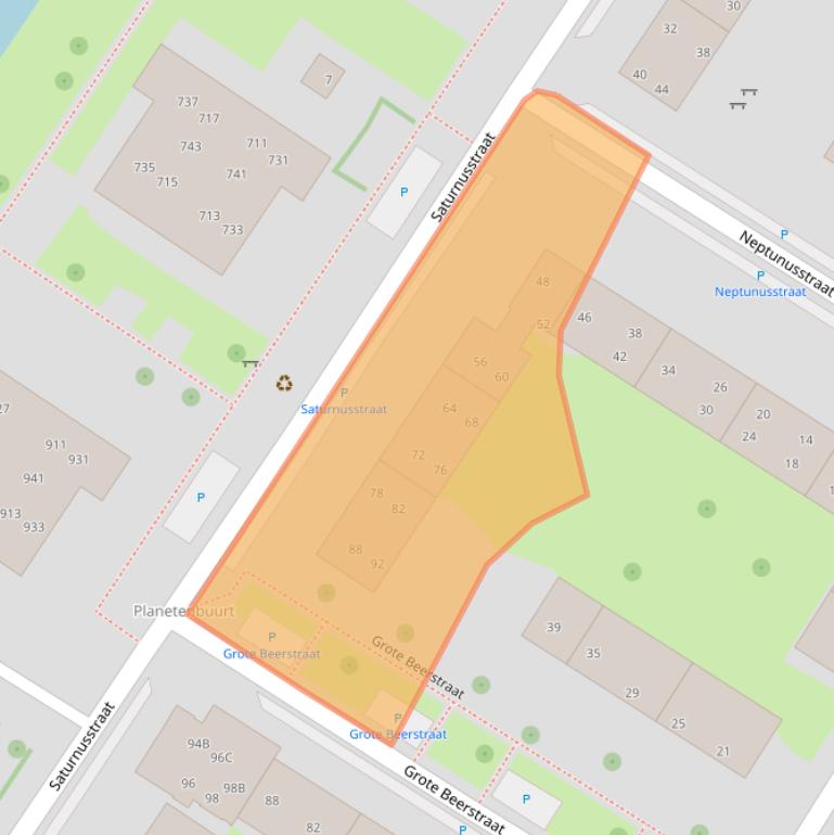 Kaart van postcodegebied 3331SN.