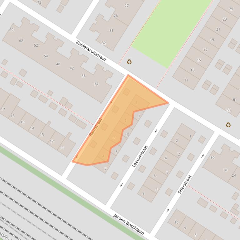 Kaart van postcodegebied 3331TK.