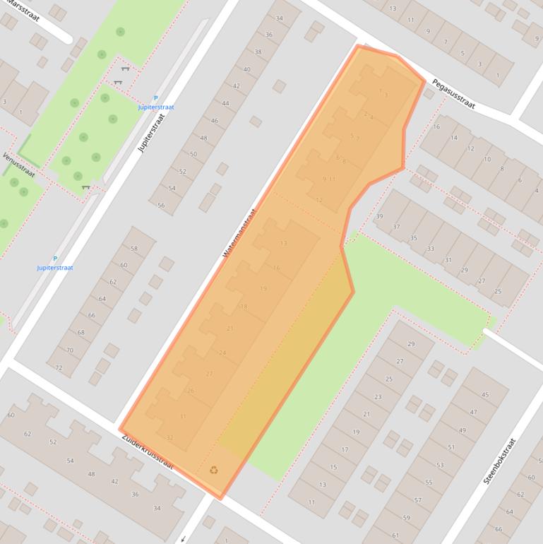 Kaart van postcodegebied 3331TS.