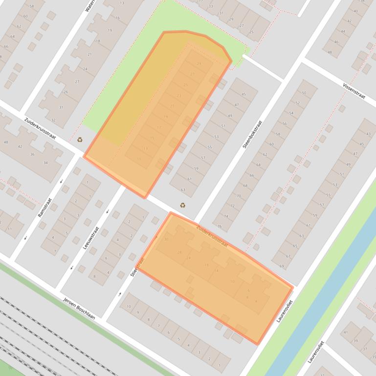 Kaart van postcodegebied 3331TV.