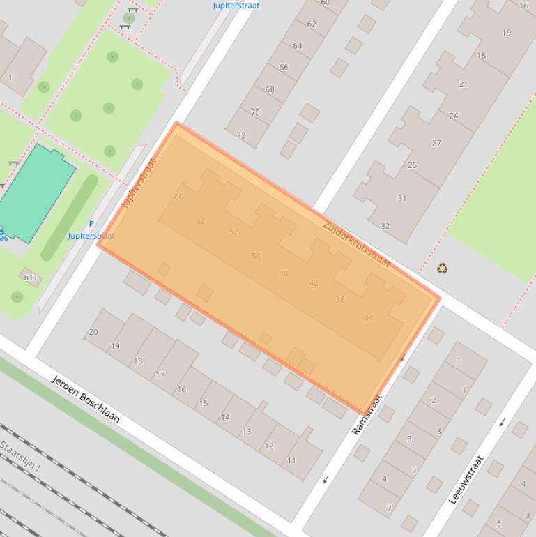 Kaart van postcodegebied 3331TW.