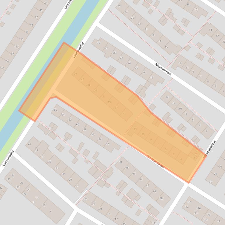 Kaart van postcodegebied 3331VA.