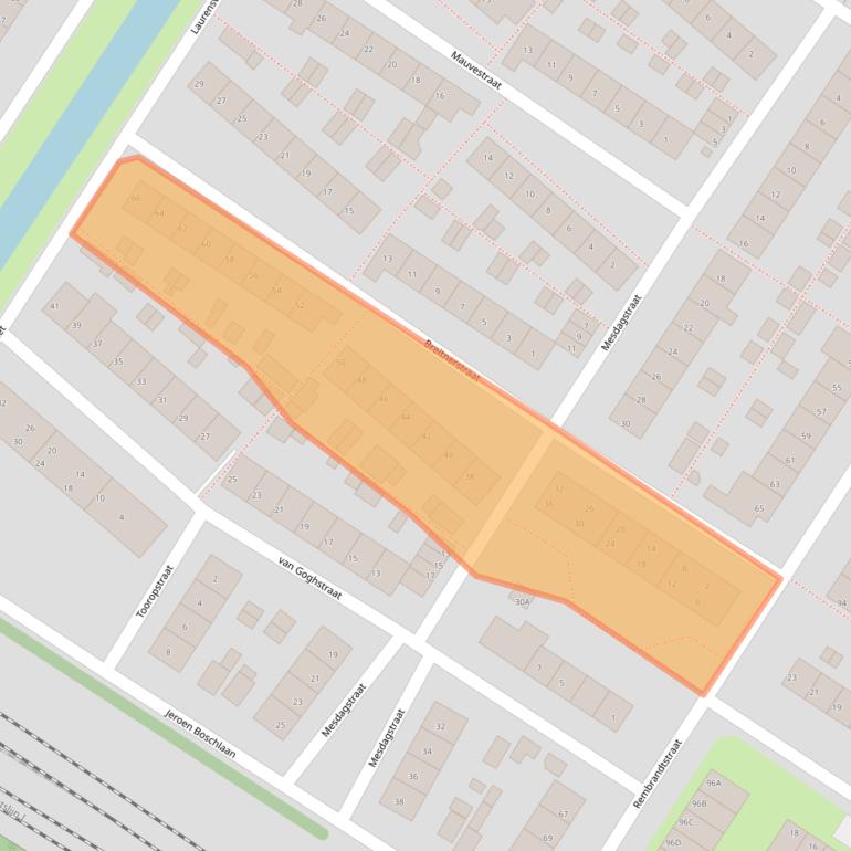 Kaart van postcodegebied 3331VB.