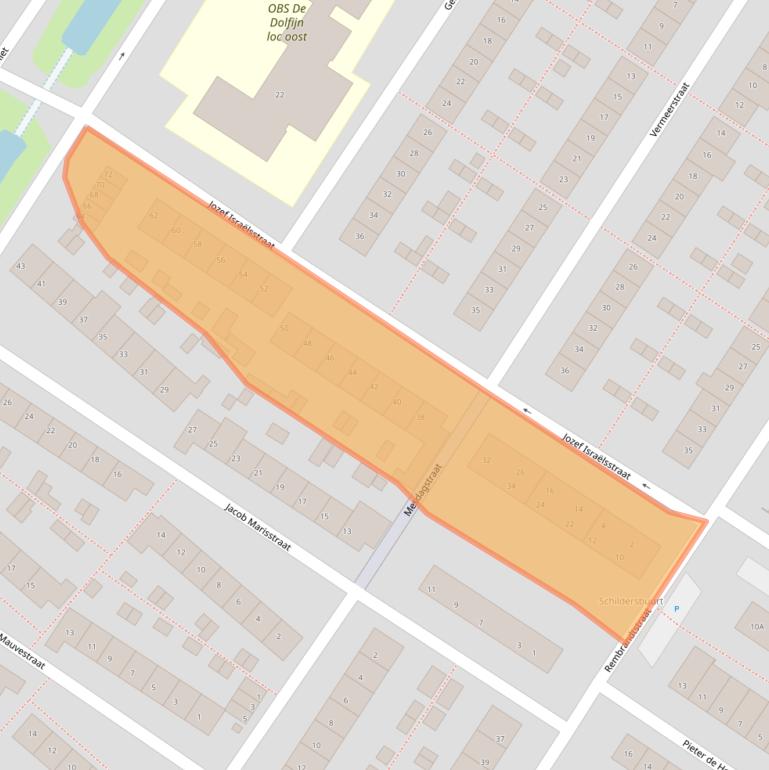Kaart van postcodegebied 3331VD.