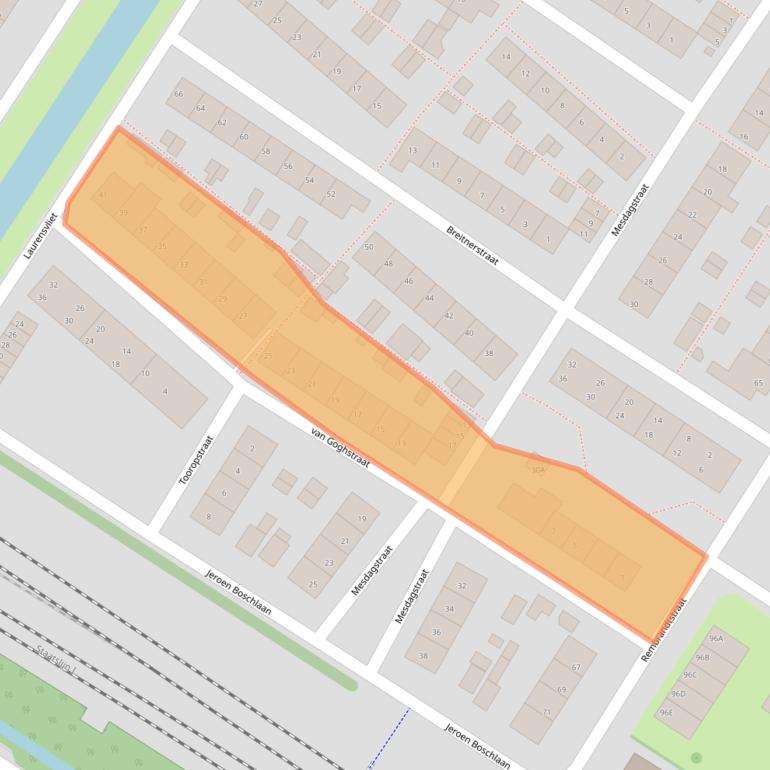 Kaart van postcodegebied 3331VM.