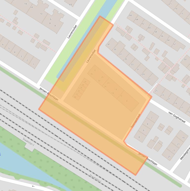 Kaart van postcodegebied 3331VN.