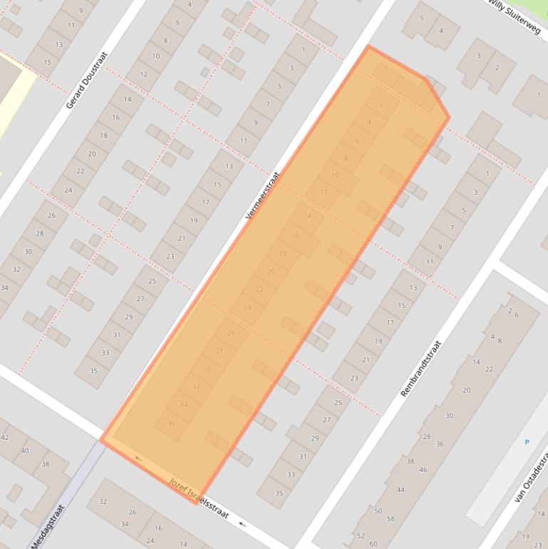 Kaart van postcodegebied 3331VR.