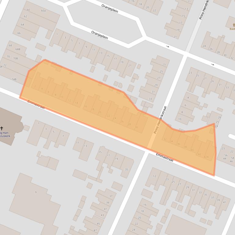 Kaart van postcodegebied 3331XB.