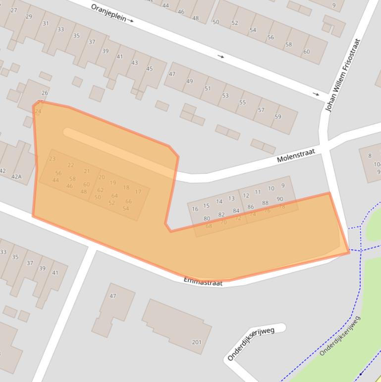 Kaart van postcodegebied 3331XC.