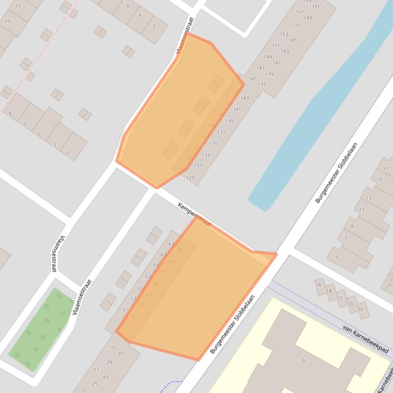 Kaart van postcodegebied 3332EN.