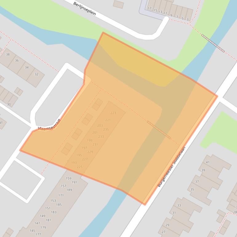 Kaart van postcodegebied 3332ES.