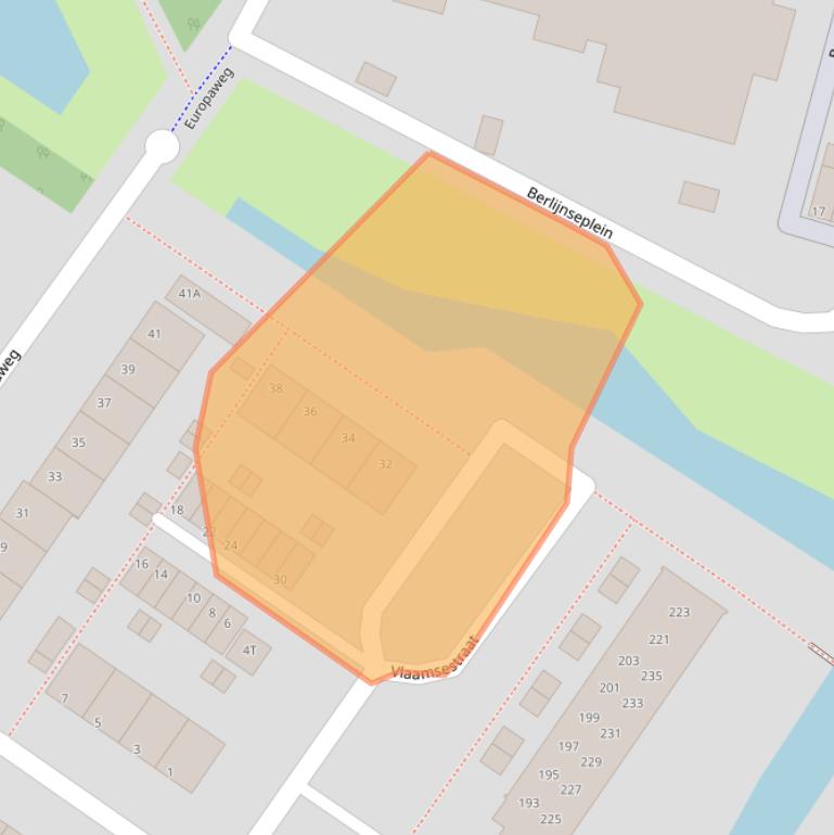 Kaart van postcodegebied 3332ET.