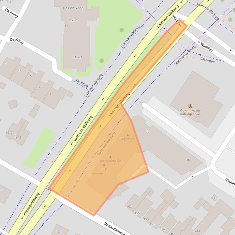 Kaart van postcodegebied 3332GJ.