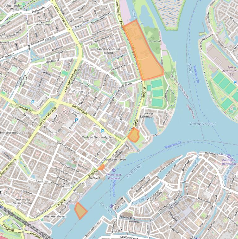 Kaart van postcodegebied 3332LD.