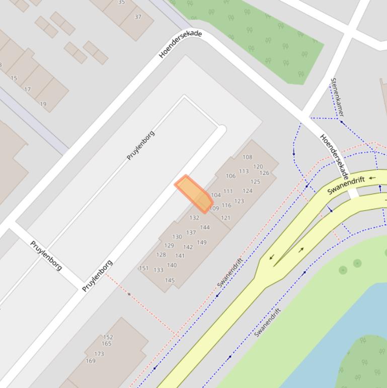 Kaart van postcodegebied 3332PA.