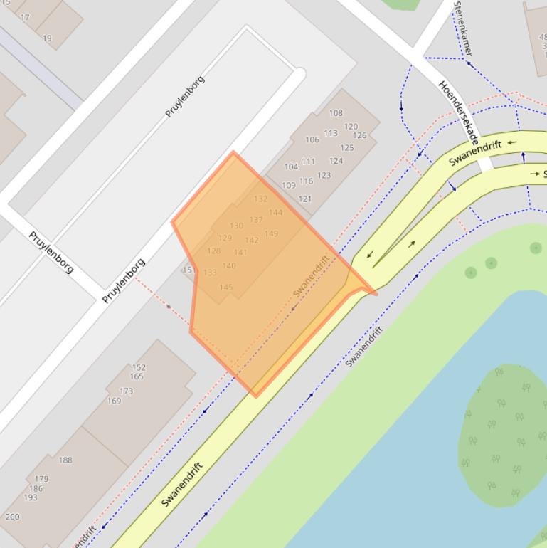 Kaart van postcodegebied 3332PC.