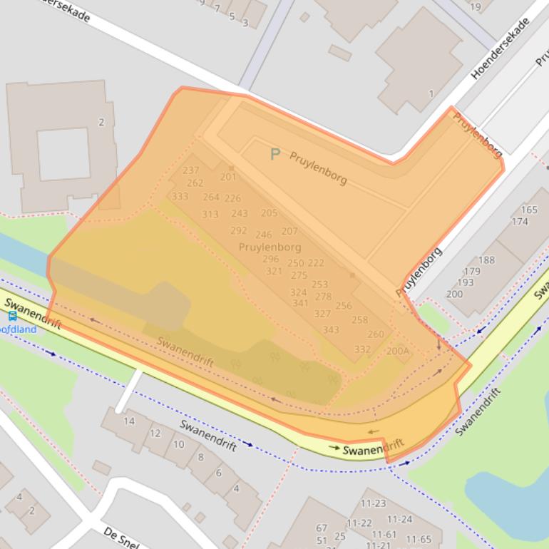 Kaart van postcodegebied 3332PG.