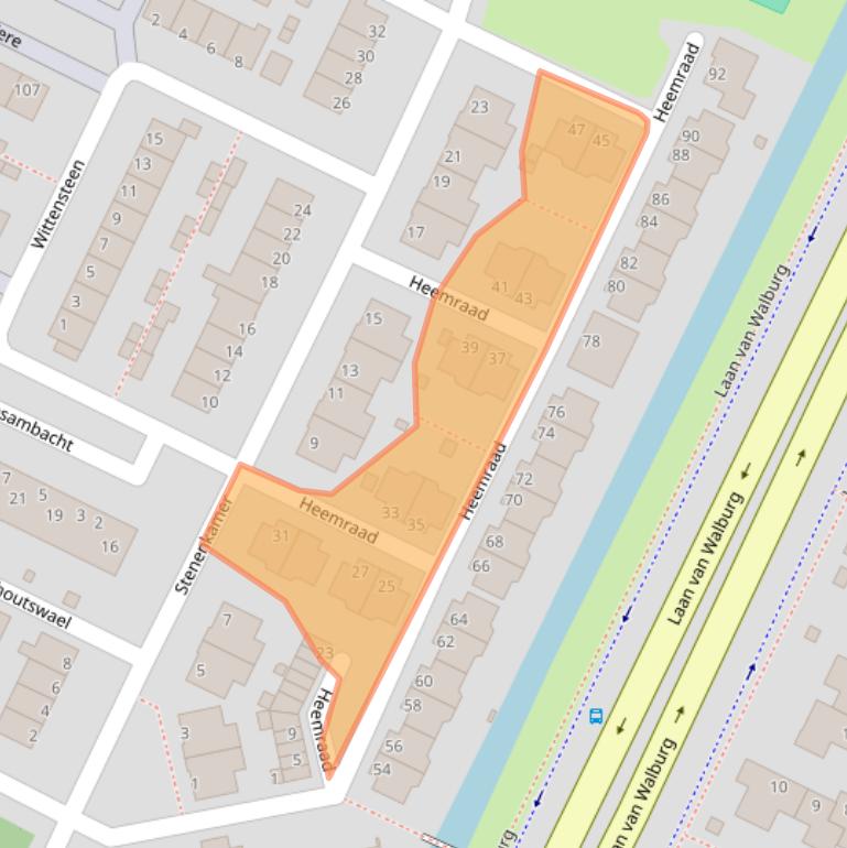 Kaart van postcodegebied 3332PH.