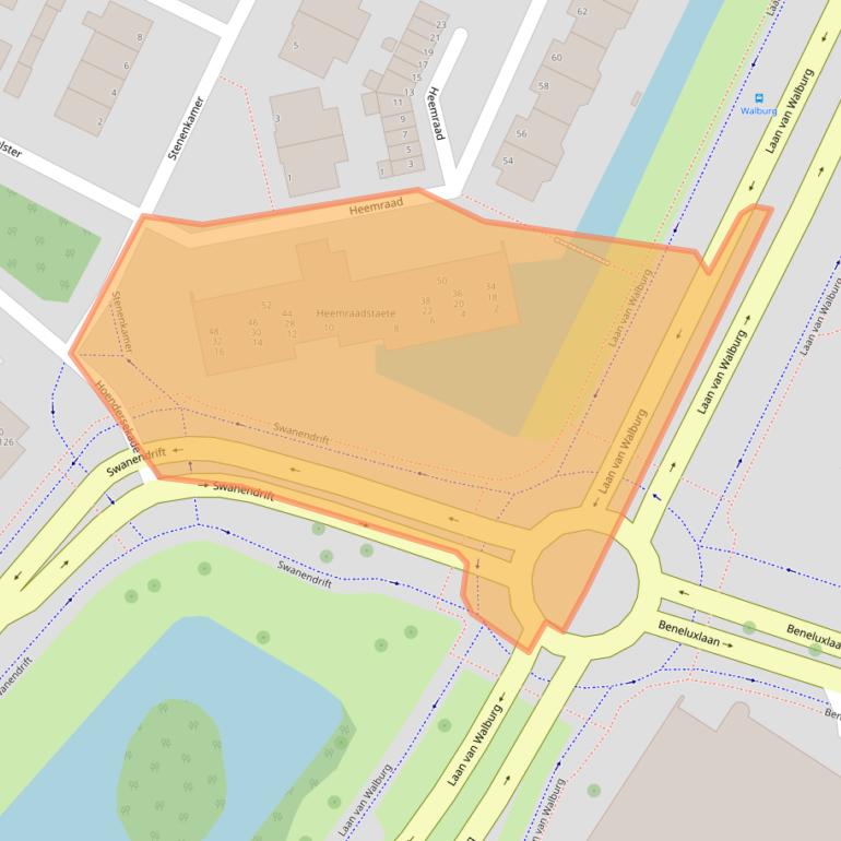 Kaart van postcodegebied 3332PJ.