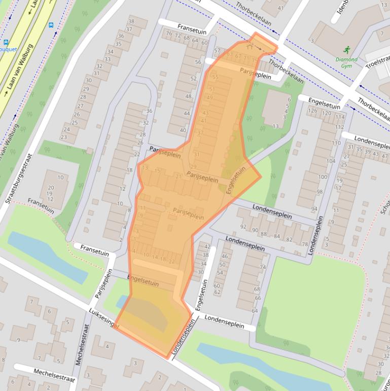 Kaart van postcodegebied 3332SL.