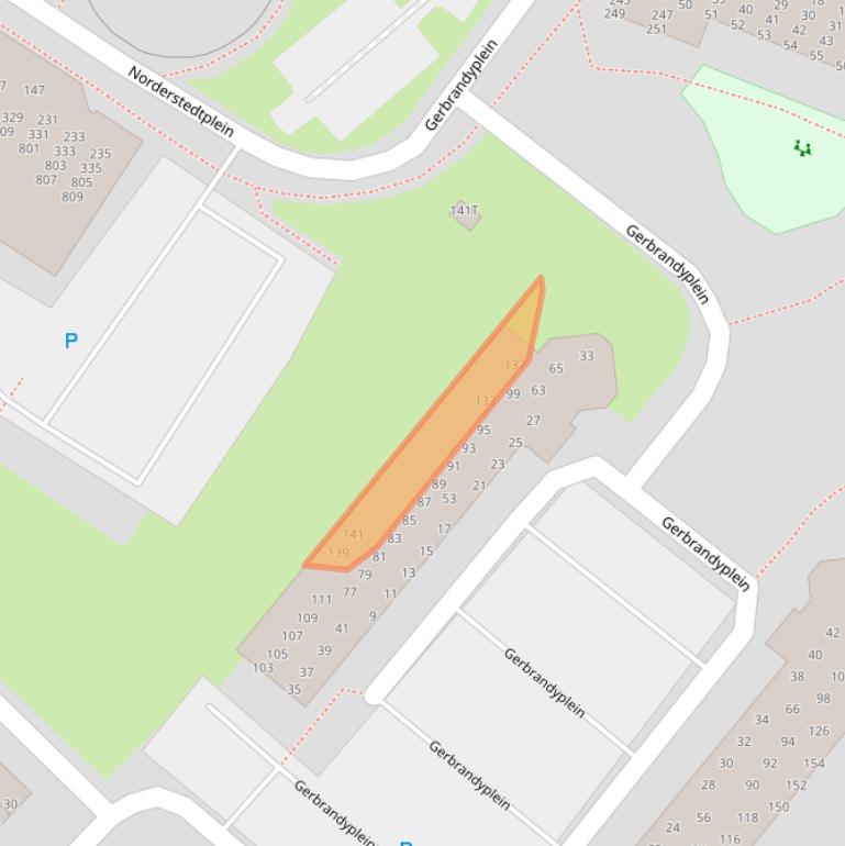 Kaart van postcodegebied 3332XC.