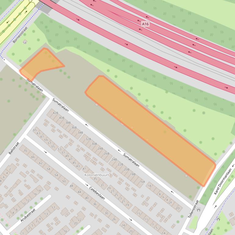 Kaart van postcodegebied 3333AH.