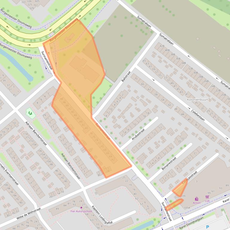 Kaart van postcodegebied 3333AR.