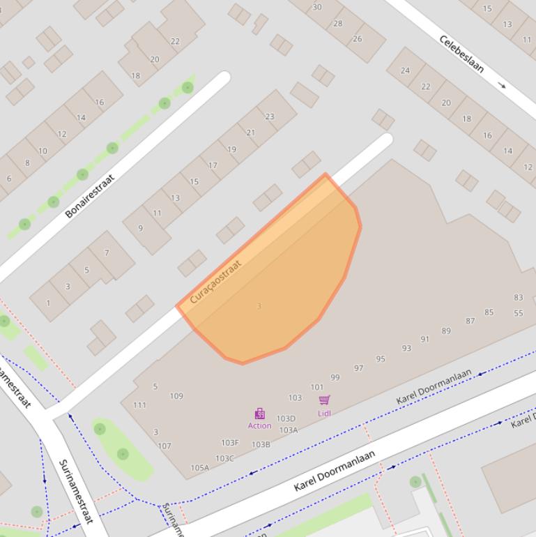 Kaart van postcodegebied 3333AS.